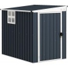 Afbeelding van Outsunny Stalen Tuinhuis 128L x 193B x 181H cm - Donkergrijs