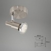 Afbeelding van Briloner Leuchten COOL - wandlamp - draaibaar & kantelbaar - incl. 3W LED-lamp - 10,5 x 11 x 12 cm