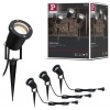 Afbeelding van Ronde LED-tuinspots IP65 92mm 3000K 3x3,5W 230V Zwart Aluminium