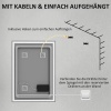Afbeelding van HOMCOM LED Badspiegel 70 x 50 cm met 3 lichtkleuren en touchschakelaar, IP44