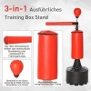 Afbeelding van HOMCOM Vrijstaande bokszak met accessoires - Zwart/Rood A91-100