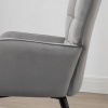 Afbeelding van HOMCOM Relaxfauteuil met voetensteun - Staal, Polyester - 73L x 77,5B x 98H cm - Lichtgrijs