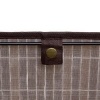Afbeelding van Bamboe opbergmand - stof - badkamer - 20x31x31 cm - voor speelgoed - opvouwbaar - bruin