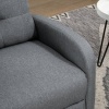 Afbeelding van HOMCOM - Relaxfauteuil - Verstelbare Rugleuning - Grijs Polyester