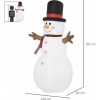 Afbeelding van HOMCOM Opblaasbare sneeuwman 100B x 80D x 182H cm Wit/Zwart