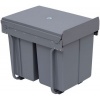 Afbeelding van HOMCOM Inbouwafvalemmer Kunststof, Metaal - 48L x 34,2B x 41,8H cm - Grijs