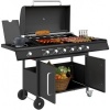 Afbeelding van Outsunny - Gasbarbecue - Staal - 144,5L x 56B x 110H cm - Zwart