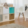 Afbeelding van Relaxdays opbergmand, vierkant, gevlochten, opvouwbaar, 31x32x30 cm, wit