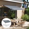 Afbeelding van Outsunny zonnescherm met Volant, waterafstotend, vervangstof 3 x 2,5 m, grijs