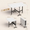 Afbeelding van Homcom Inklapbare Eettafel - Spaanplaat, Staal - 120L x 80B x 73H cm - Wit