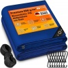 Afbeelding van tillvex® Afdekzeil met ringen, 10 spanrubbers, 15 m touw, waterdicht en scheurvast, premium pvc
