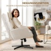 Afbeelding van Homcom Accent Stoel met Poef - Polyester, Metaal - 75L x 66B x 99H cm - Beige