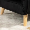 Afbeelding van HOMCOM - Scandinavische Loungestoel - Zwart - Verstelbare Rugleuning