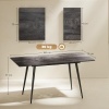 Afbeelding van HOMCOM Uitschuifbare Rechthoekige Keukentafel voor 6-8 Personen, Grijs, 120-160 cm