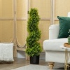Afbeelding van HOMCOM kunstmatige topiaries - kunststof/metaal - Ø16,5x90 cm - groen