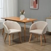 Afbeelding van HOMCOM Eetstoel Polyester, Metaal 56L x 55B x 74H cm Beige