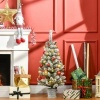 Afbeelding van HOMCOM Kunststof Kerstboom Metaal, 40 cm diameter x 90 cm hoog, Groen