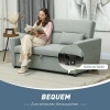 Afbeelding van HOMCOM 2-zits Sofa Bed met Slaapfunctie en Verstelbare Rugleuning, Lichtgrijs