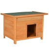 Afbeelding van PawHut hondenhok voor honden en katten van vurenhout 85x58x58 cm