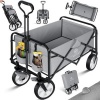 Afbeelding van KESSER® Bolderkar opvouwbare Bolderwagen | incl. 2 netzakken Strandkar | PVC banden | tot 80 kg draa