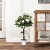 Afbeelding van Outsunny - Kunstplant - Kunststof - 18x18x90 cm - Wit