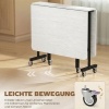Afbeelding van Homcom Inklapbare Eettafel - Spaanplaat, Staal - 120L x 80B x 73H cm - Wit