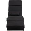 Afbeelding van HOMCOM Chaise Longue massagestoel met 8 massagestanden, zwart, 168 x 56 x 84 cm