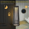 Afbeelding van Outsunny Rattan lamp PE, staal, PP 21,5L x 21,5B x 61H cm Zwart
