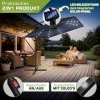 Afbeelding van Tillvex® Rechthoekige Aluminium Parasol Ø 330 cm met LED en Afdekking, 360° Draaibaar