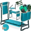 Afbeelding van KESSER® 2 in 1 XXL kniebank voor tuinieren bekleed zitkussen Eva-schuimkussen tuinkruk inklapbaar in