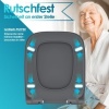 Afbeelding van KESSER® WC bril met Soft Close Deksel - Toiletbril met Duroplast en Quick-Release-functie - Grijs / 