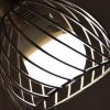 Afbeelding van Verplaatsbare chroom leeslamp voor woonkamer of slaapkamer met kooi ontwerp