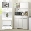 Afbeelding van HOMCOM Keukenopbergkast - Spaanplaat, MDF - 100L x 38B x 180H cm - Wit