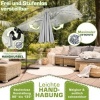 Afbeelding van tillvex® Rechthoekige Aluminium Parasol Ø 330 cm met LED en Afdekking, 360° Draaibaar
