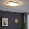 Afbeelding van Witte plafondlamp met hoekige achtergrondverlichting, 1x LED 22W 900Lm 4000K, 52x2cm