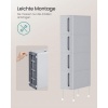 Afbeelding van SONGMICS Smalle rolkar met wielen en 4 laden, ruimtebesparend, grijs, 45,2 x 17,3 x 84 cm