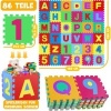 Afbeelding van KIDIZ® 86-Delige Puzzelmat Speeltapijt Schuimmat Kindertapijt, Puzzel Cijfers en Letters Beschermend