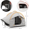 Afbeelding van Outsunny Heckzelt van polyester en fiberglass - 239L x 210B x 210H cm - Lichtgrijs