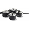 Afbeelding van BK Flow Cool Black 4-delige Pannenset - RVS - Inductie - Ovenbestendig - Koudgrepen - Zwart