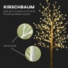 Afbeelding van HOMCOM LED Kersenboom met 180 LED's, 3 helderheidsniveaus, 180 cm, wit kerstdecoratie.