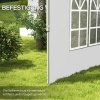 Afbeelding van Outsunny Zijpanelen voor Paviljoen Oxford, Kunststof, 295B x 195H cm, Wit