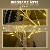 Afbeelding van HOMCOM 120 cm kunstberken kerstboom met LED, decoratie voor bruiloft en feest