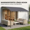Afbeelding van Outsunny Pergola Gazebo - Polyester, Metaal - 286L x 384B x 252H cm - Grijs