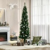 Afbeelding van HOMCOM Kunststof Kerstboom met Metaal, 54L x 54B x 195H cm, Groen