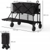 Afbeelding van Outsunny Tuinwagen van staal, polyester - Zwart