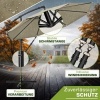 Afbeelding van Tillvex Parasol Ø 350 cm met zwengel, hoes en windbescherming - Waterdicht en UV-bestendig