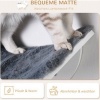 Afbeelding van PawHut Kattenbed met wandplank en pluchen bekleding, bruin MDF