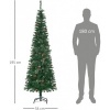 Afbeelding van HOMCOM Kunststof Kerstboom met Metaal, 54L x 54B x 195H cm, Groen