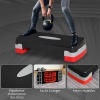 Afbeelding van HOMCOM Verstelbare Aerobic Stepper met Antislip Oppervlak - Rood/Zwart/Grijs 68 x 29 x 15 cm