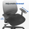 Afbeelding van FLEXISPOT Ergonomische bureaustoel met 3D-armleuningen en verstelbare lendensteun, zwart